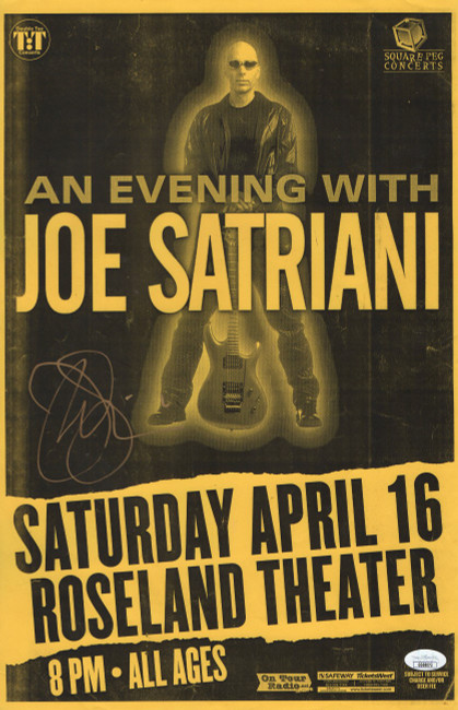 Joe Satriani Signed Autographed 11X17 Poster An Evening With JSA GG68072