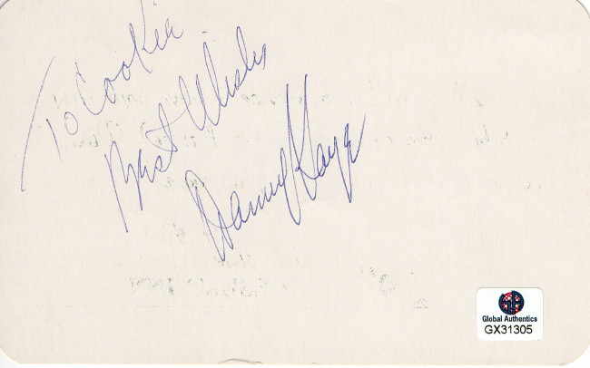 Danny Kaye Signed Autographed Cut Autograph Card  GX31305