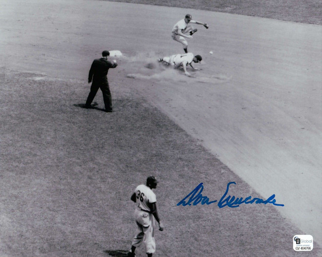 Don Newcombe Signed 8X10 Photo Autograph Dodgers Play at 2nd Auto GAI COA