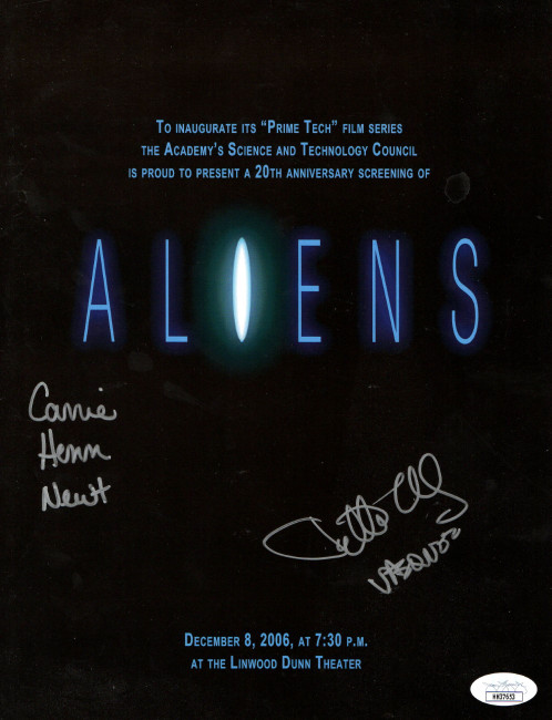 Carrie Henn Jenette Goldstein Dual Autographed Movie Program Aliens JSA HH37653