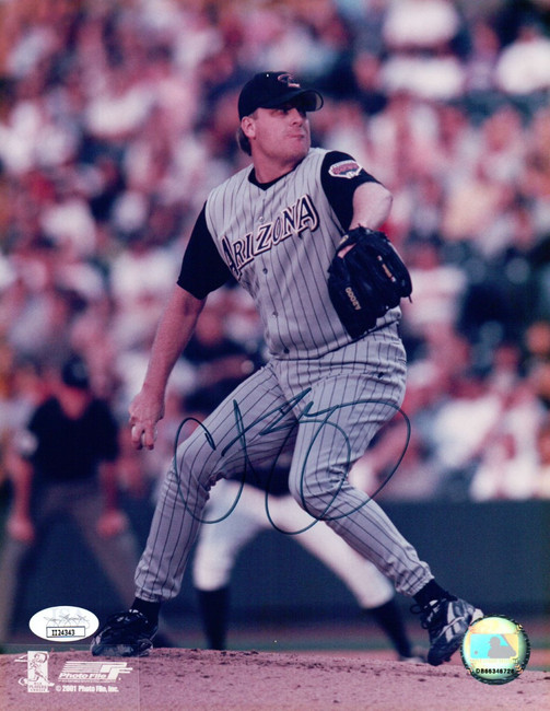 Curt Schilling Signed Autographed 8X10 Photo Road Pitch Diamondbacks JSA II24343