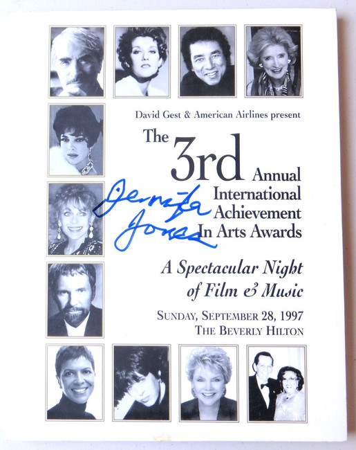 Jennifer Jones Signed Autograph Award Program The Song of Bernadette JSA II23332