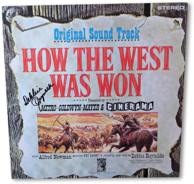 Debbie Reynolds Signed Autographed Record Album How the West was Won JSA II23285
