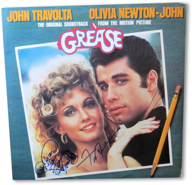 Frankie Avalon Jamie Donnelly Signed Autographed Record Album Grease JSA II23283