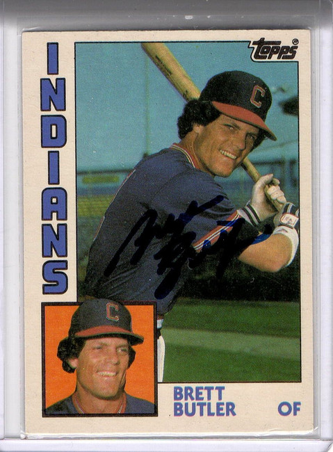 Brett Butler Signed Autographed Trading Card 1984 Topps Indians GX31343