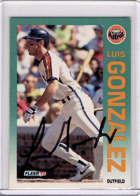 Luis Gonzalez Signed Autographed Trading Card 1992 Fleer Astros GX31346