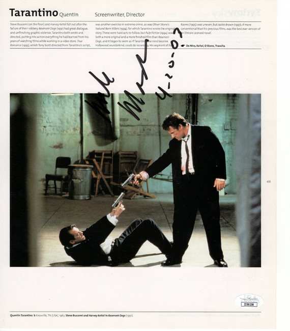 Michael Madsen Signed Autographed Book Page Photo Reservoir Dogs JSA II59238