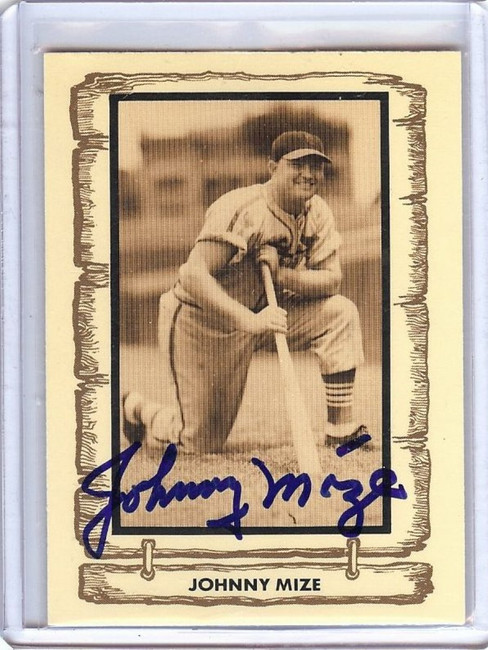 Johnny Mize 1980 Pacific Legends Signed Autograph JSA II5650 Cardinals #49