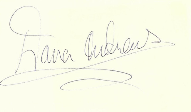 Dana Andrews Signed Autographed Index Card Legendary Actor JSA JJ41007