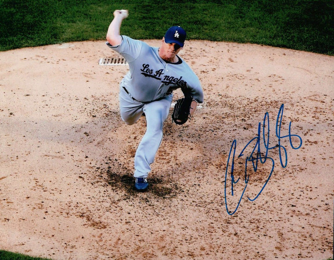 Chad Billingsley Signed 8X10 Photo Autograph LA Dodgers Road Aerial Auto COA