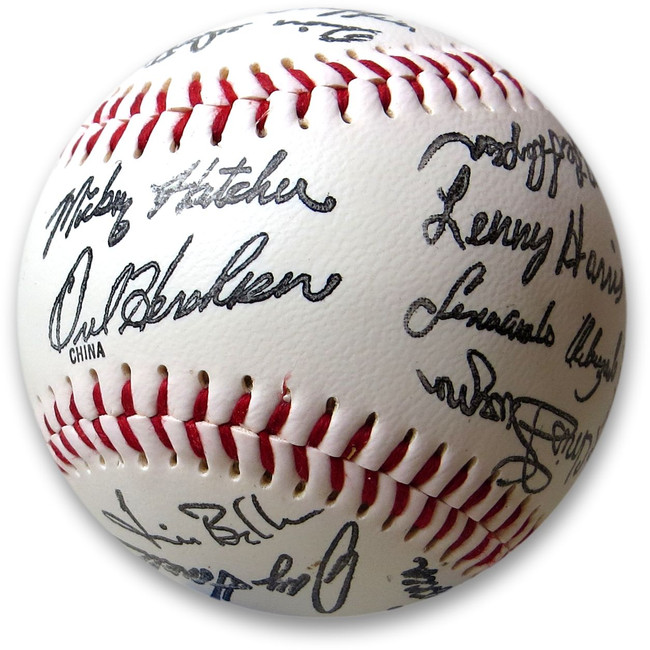 1989 Los Angeles Dodgers Unsigned Baseball Team Stamped Signature Autos