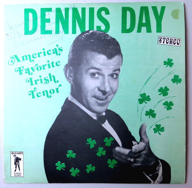 Dennis Day Autographed Album Cover America's Favorite Irish Tenor JSA JJ82062