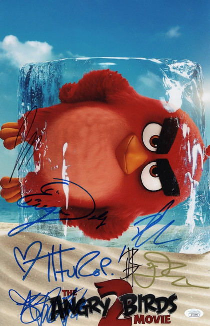 Angry Bird 2 Cast Signed Autographed 11X17 Photo Gad Dobrik JSA JJ44774