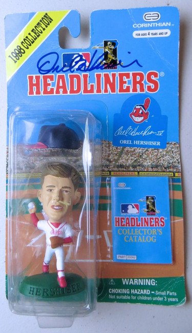 Orel Hershiser Autographed Headliners Figurine 1998 Cleveland Indians GV917410