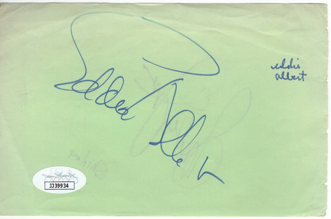 Eddie Albert Shirley Jones Dual Autographed Cut Signature Oklahoma! JSA JJ39934