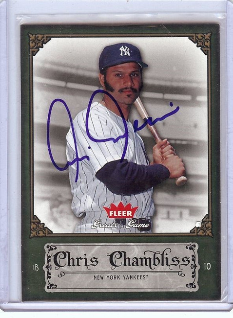 Chris Chambliss 2006 Fleer Greats Hand Signed Autograph Yankees JSA KK56493 #22