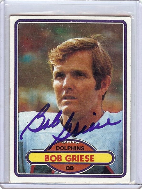 Bob Griese 1980 Topps Hand Signed Autograph Dolphins JSA KK56502 #35