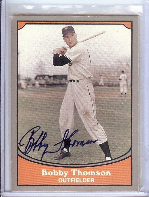 Bobby Thomson 1990 Pacific Legends Signed Autograph Giants JSA KK56470 #106