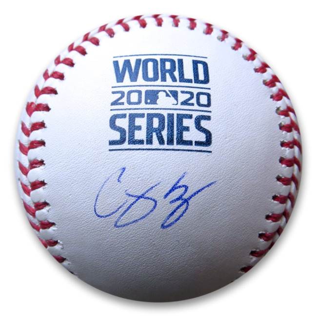 Corey Seager Signed Autographed 2020 World Series Baseball LA Dodgers MLB