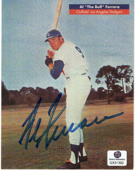 Al Ferrara Signed Autographed Postcard Los Angeles Dodgers GX31392