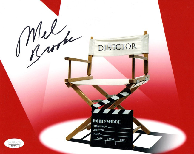 Mel Brooks Signed Autographed 8X10 Photo Legendary Director Chair JSA LL62051