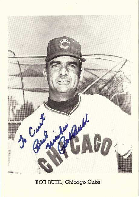 Bob Buhl Signed Autographed 5X7 Photo Jay Publishing Chicago Cubs To Curt COA