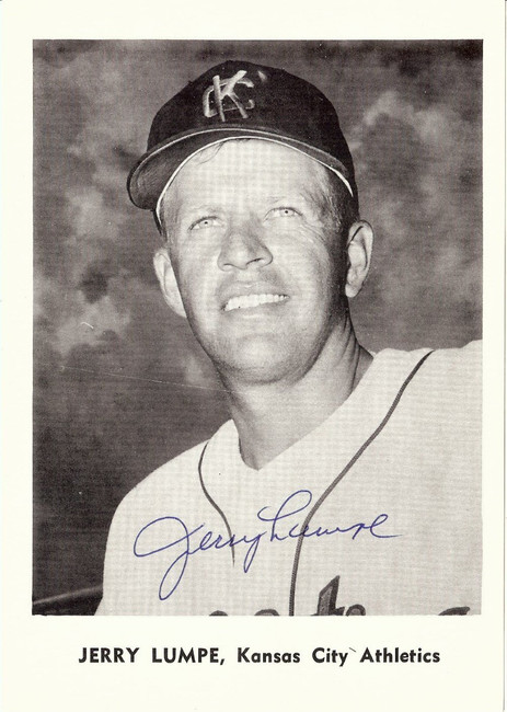 Jerry Lumpe Signed Autographed 5X7 Photo 1961 Jay Publishing Athletics COA
