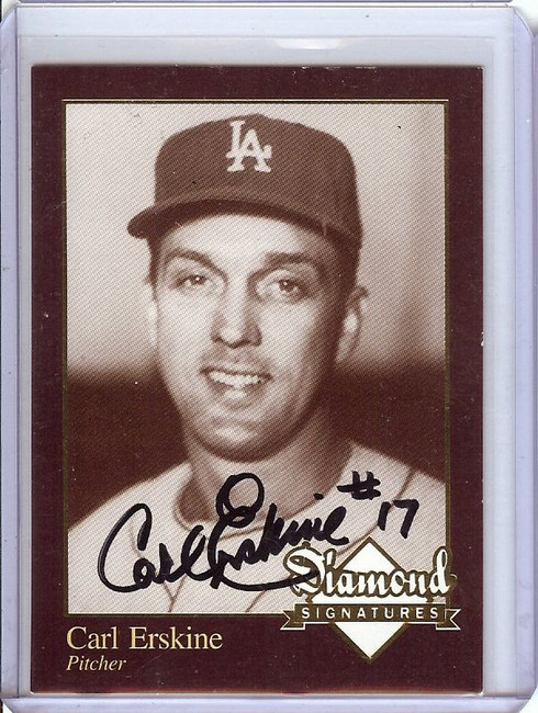 Carl Erskine 2006 Diamond Signatures Signed Autograph LA Dodgers #NNO GX31485