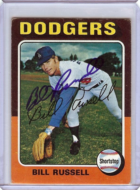 Bill Russell 1975 Topps Signed Autograph Los Angeles Dodgers #23 GX31476