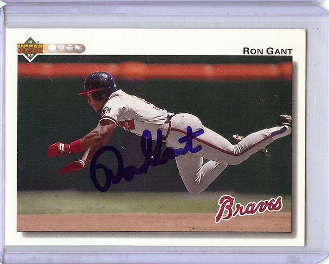 Ron Gant 1992 Upper Deck Signed Autograph Atlanta Braves #345 GX31496