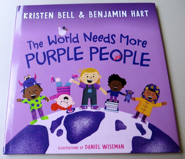 Kristin Bell Benjamin Hart Signed Autographed Book More Purple People JSA COA