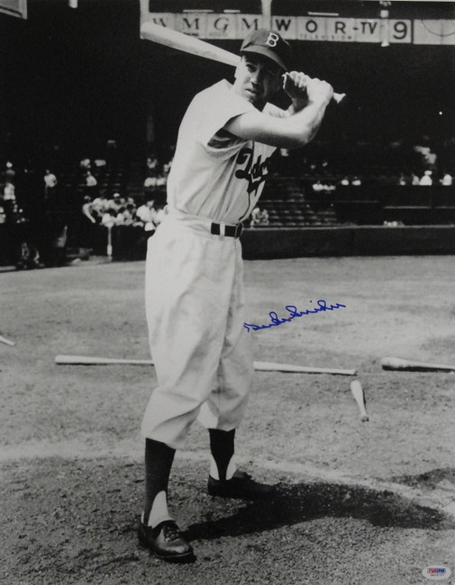 Duke Snider Signed Autograph 16x20 Photograph Los Angeles Brooklyn Dodgers PSA