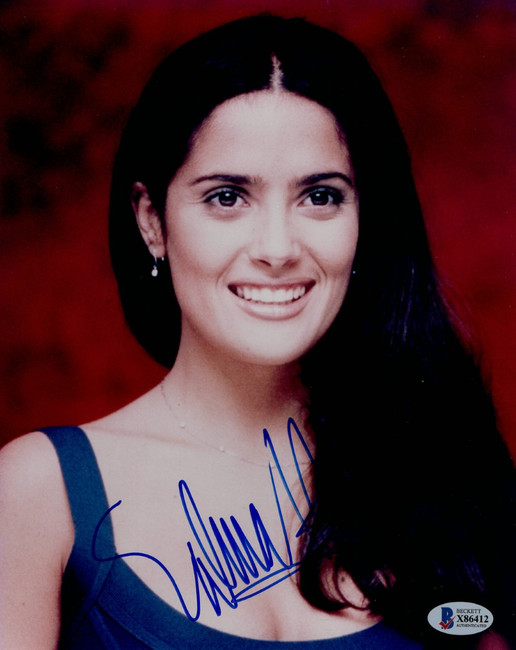 Selma Hayek Signed Autographed 8X10 Photo Sexy Close-Up Headshot BAS X86412