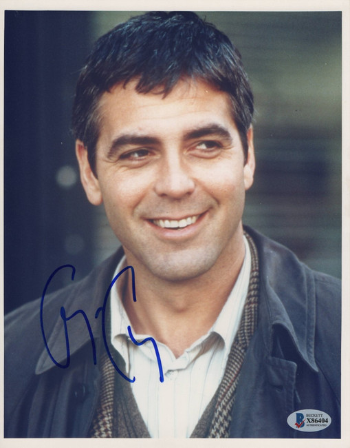 George Clooney Signed Autographed 8X10 Photo One Fine Day Close-Up BAS X86404