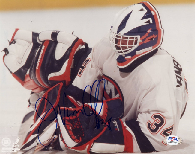 John Vanbiesbrouck Signed Autographed 8X10 Photo New York Islanders PSA AJ15359