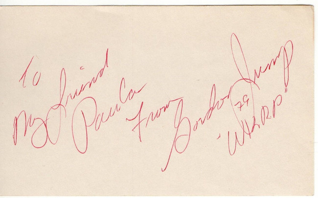 Gordon Jump Signed Autographed Index Card WKRP in Cincinnati JSA MM49652