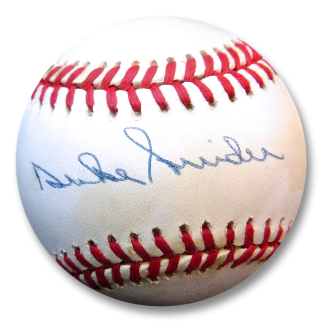 Duke Snider Signed Autographed Official NL Baseball Dodgers UDA Upper Deck
