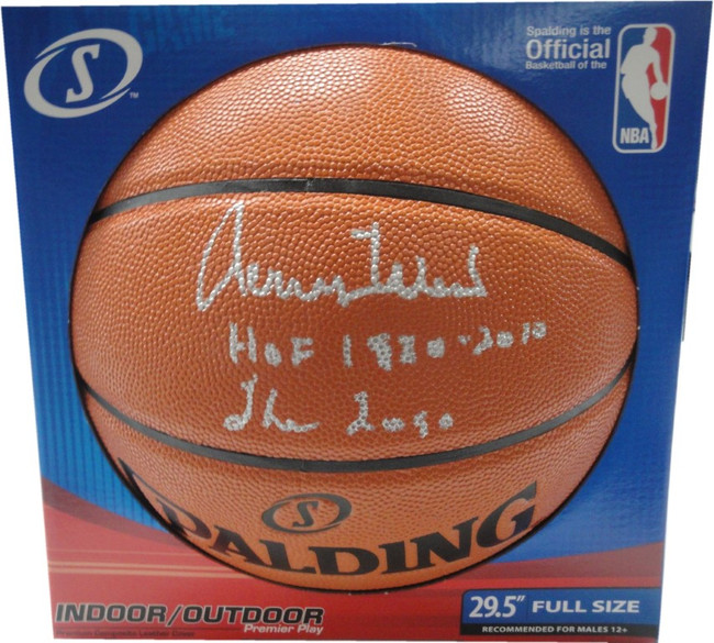 Jerry West Hand Signed Autographed Basketball LA Lakers The Logo HOF 1980 JSA WP