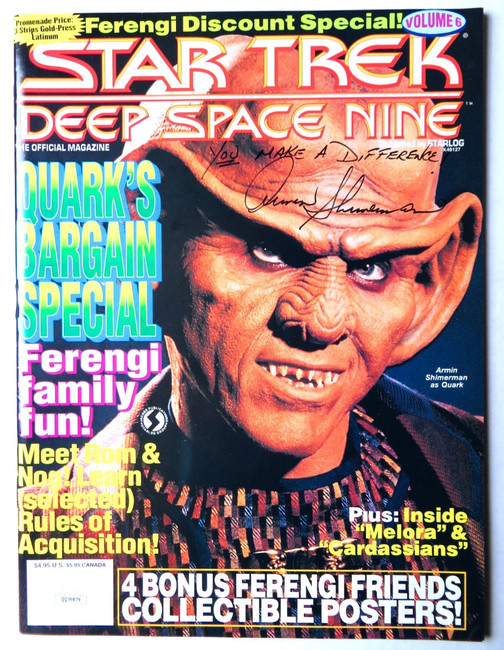 Armin Shimerman Signed Autographed Magazine Star Trek DS9 Quark JSA QQ36879