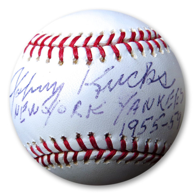 Johnny Kucks Signed Autographed MLB Baseball NY Yankees 1955-59 PSA AJ57877