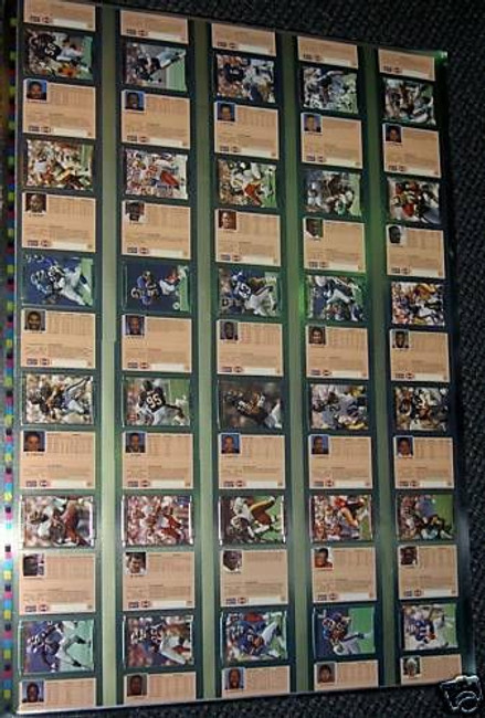 1989 Action Packed 30 Card Uncut Sheet Front/Back Simms
