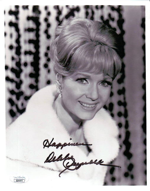 Debbie Reynolds Signed Autographed 8X10 Photo Vintage Sexy Fur Coat JSA QQ62675