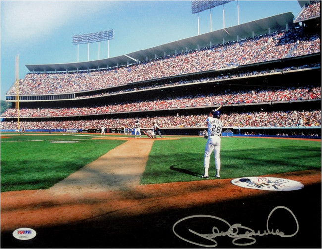Pedro Guerrero Signed Autographed 11x14 Los Angeles Dodgers On Deck Circle PSA