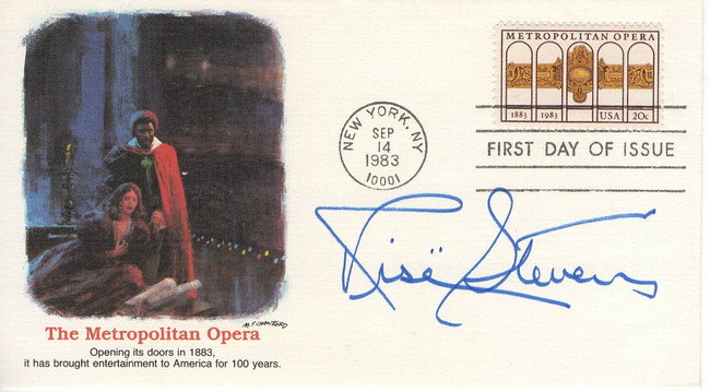 Rise Stevens Signed Autographed First Day Cover Metropolitan Opera BAS BA70356