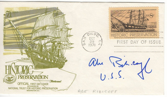 Abe Ribicoff Signed Autograph First Day Cover Connecticut Politician BAS BA70331