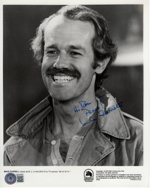 Mike Farrell Signed Autographed 8X10 Photo MASH w/ Personal Letter BAS BA70353