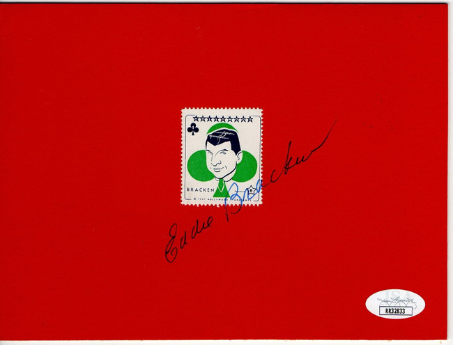 Eddie Bracken Signed Autographed Stamp Signature Hollywood Actor JSA RR32833