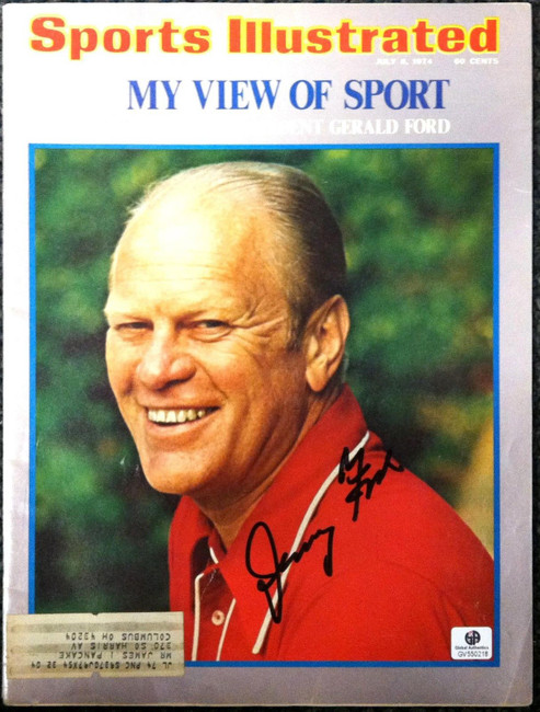 Gerald Ford Hand Signed Autographed Magazine Sports Illustrated 1974 GA 550218