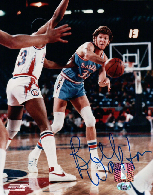Bill Walton Signed 8X10 Autograph Photo San Diego Clippers Passing Auto COA