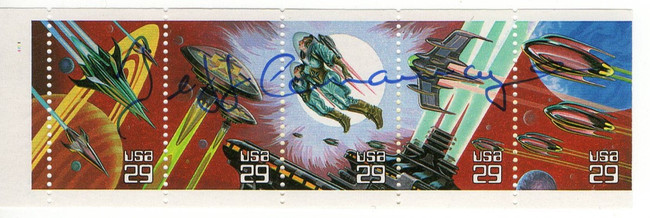 Jeff Conaway Signed Autographed Postage Stamp Strip Babylon 5 JSA RR32901